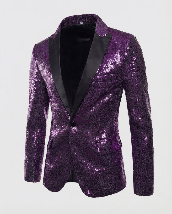 Glamouröser Pailletten Blazer Herren