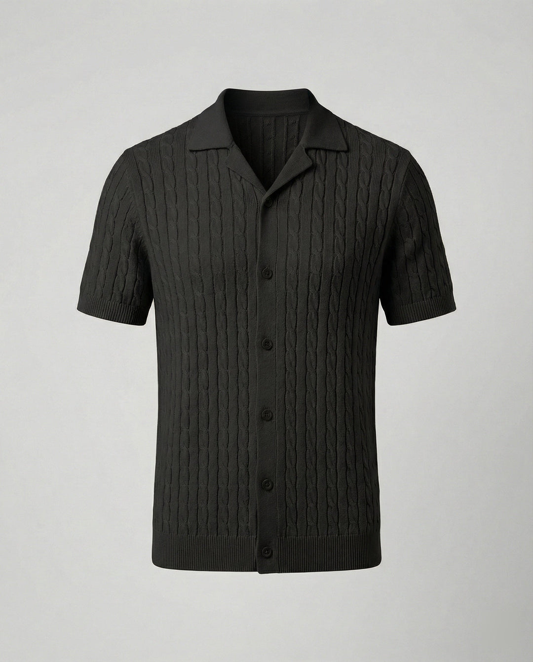 Herren Kurzarm-Strickhemd