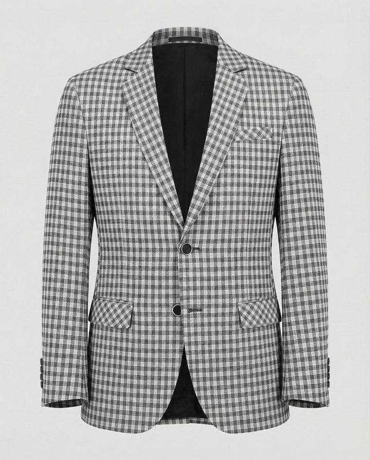 Herren Glencheck Sakko Slim Fit Einreiher