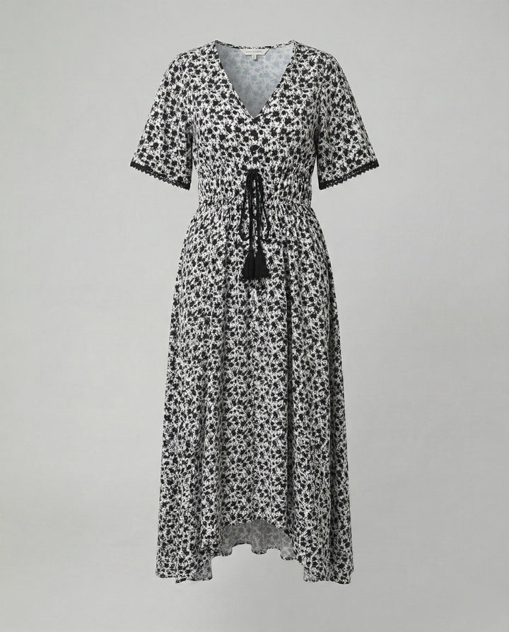 Damen Maxikleid mit floralen Akzenten