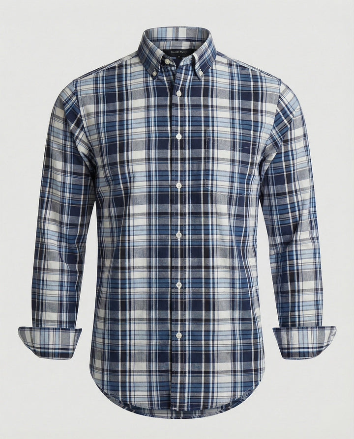 Herren Flanell Langarmhemd Kariert