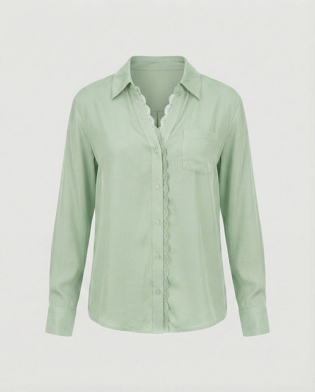 Damen Bluse mit Spitzenakzenten