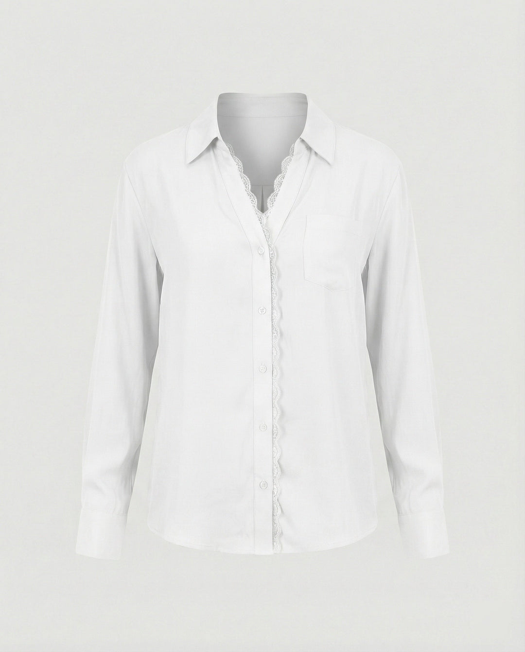 Damen Bluse mit Spitzenakzenten