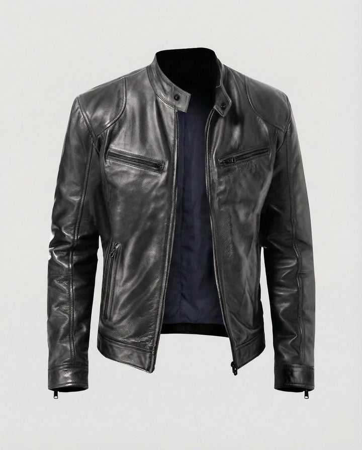 Herren Motorrad Lederblouson