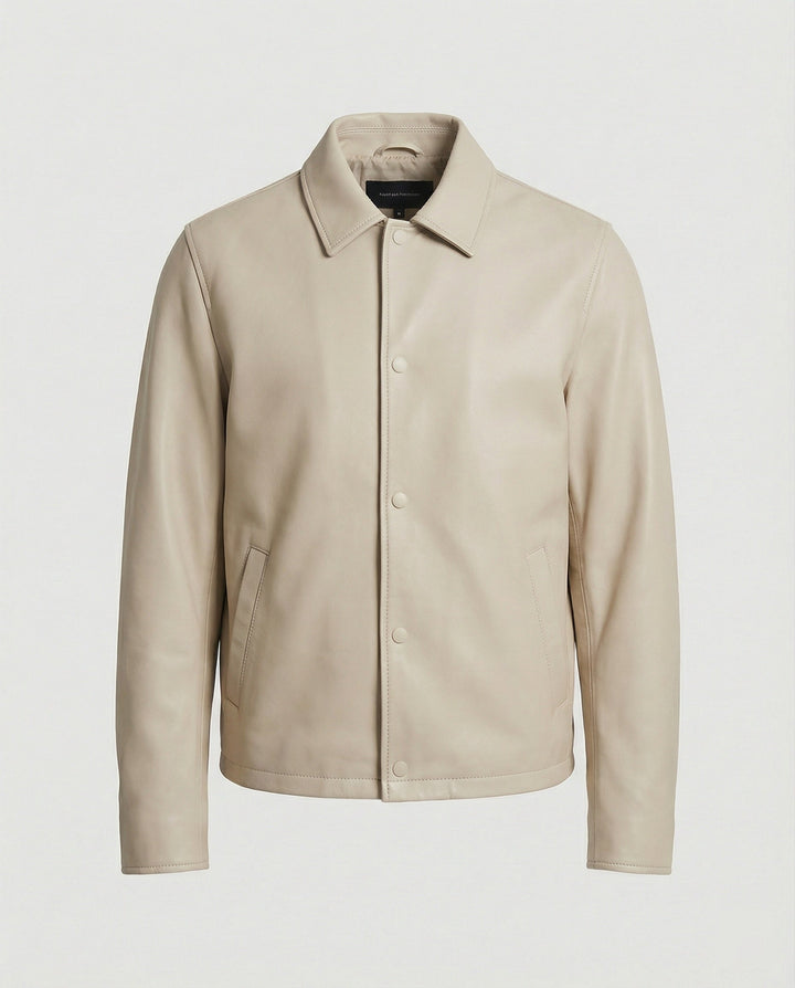 Herren Lederoptik Übergangsjacke