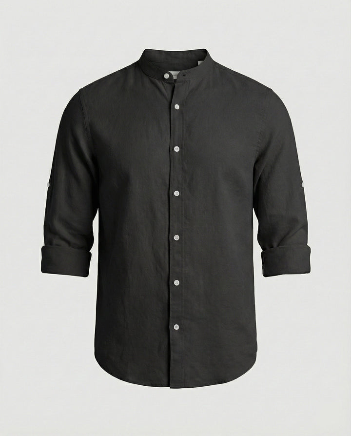 Herren Stehkragenhemd Regular Fit