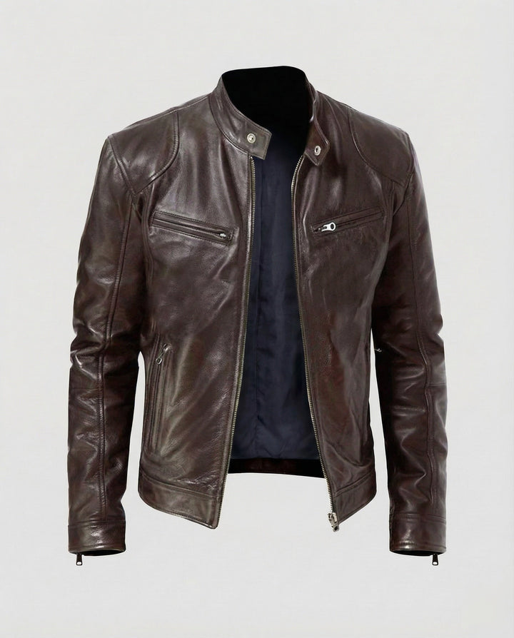 Herren Motorrad Lederblouson