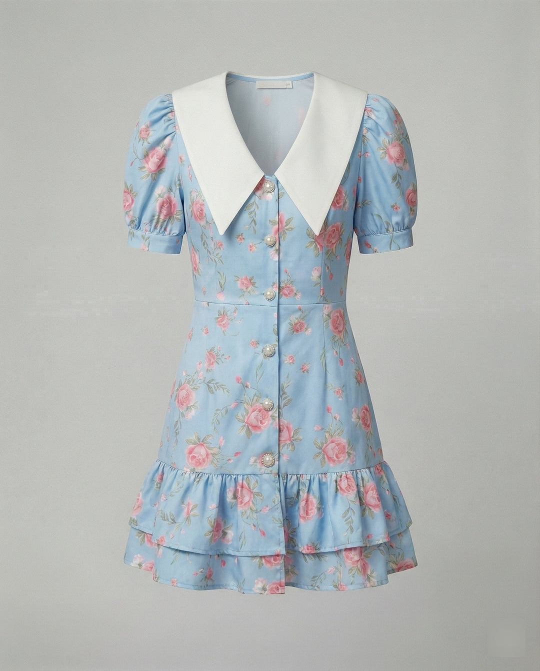 Damen Blumenkleid mit Puffärmeln