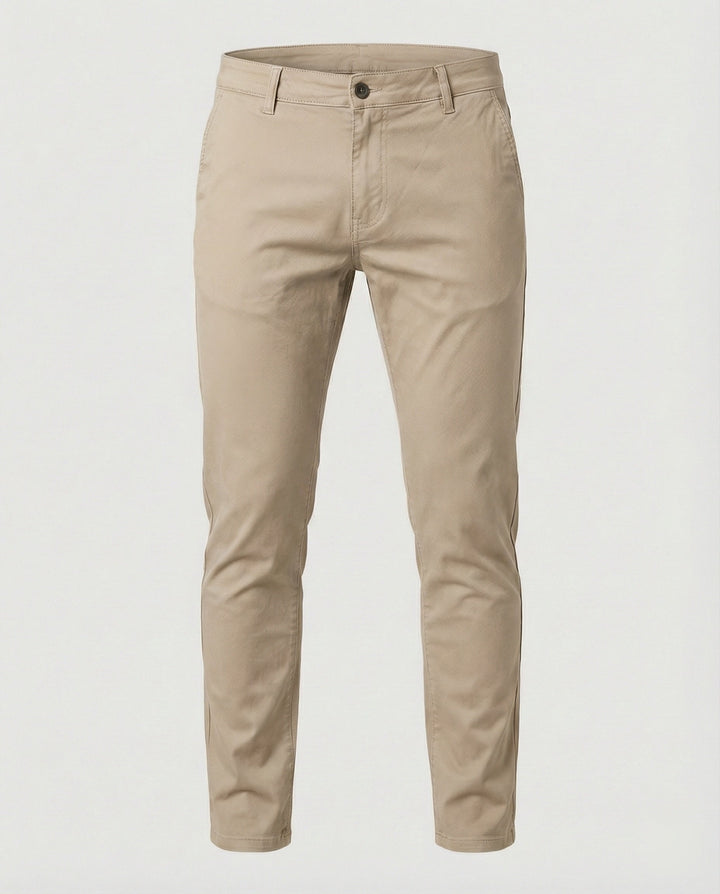 Herren Chinohose Slim Fit mit Elastikbund