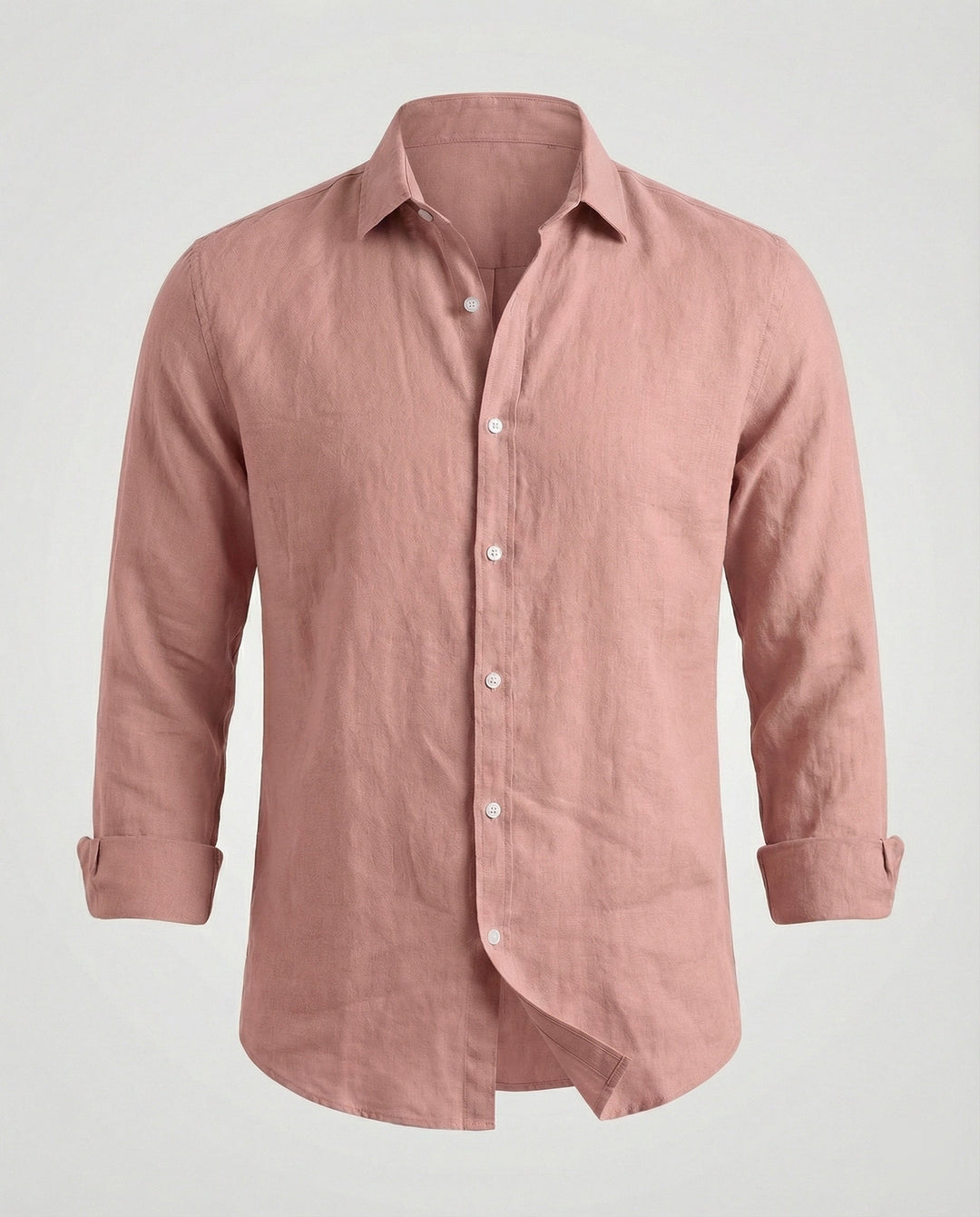 Herren Leinenhemd Kentkragen Sommer