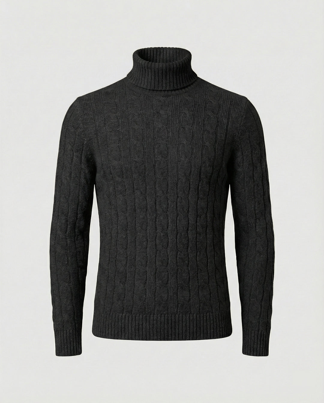 Rollkragenpullover Rippmuster Herren