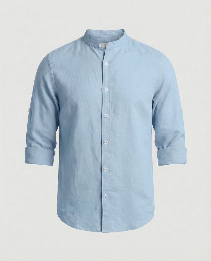 Herren Stehkragenhemd Regular Fit