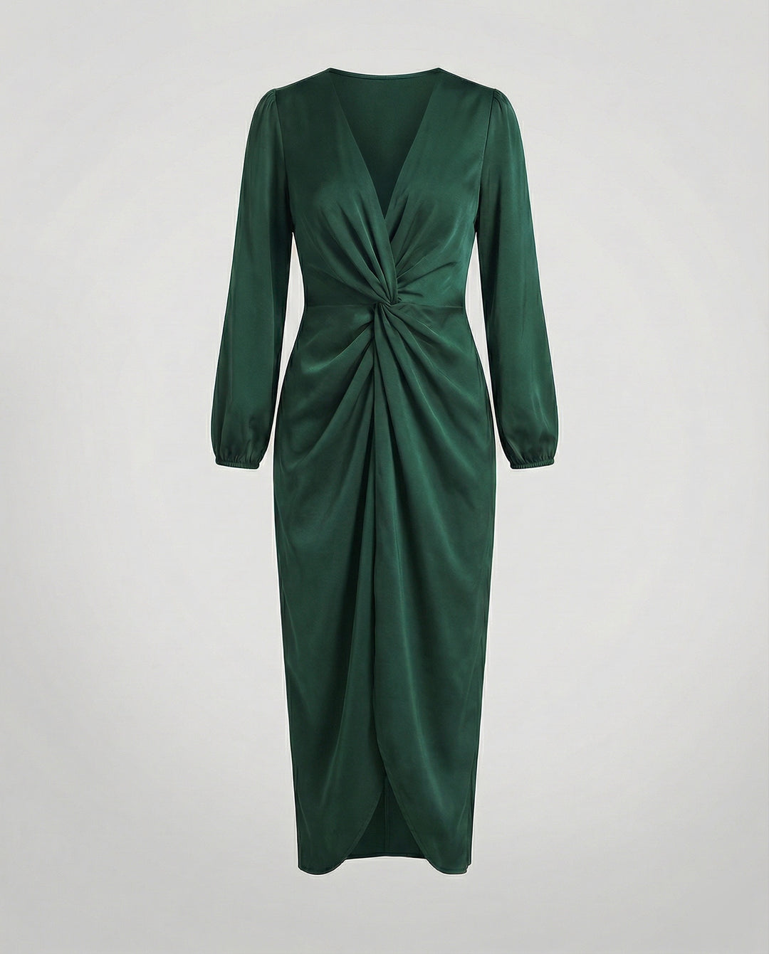 Elegantes Wickelkleid Damen Midi