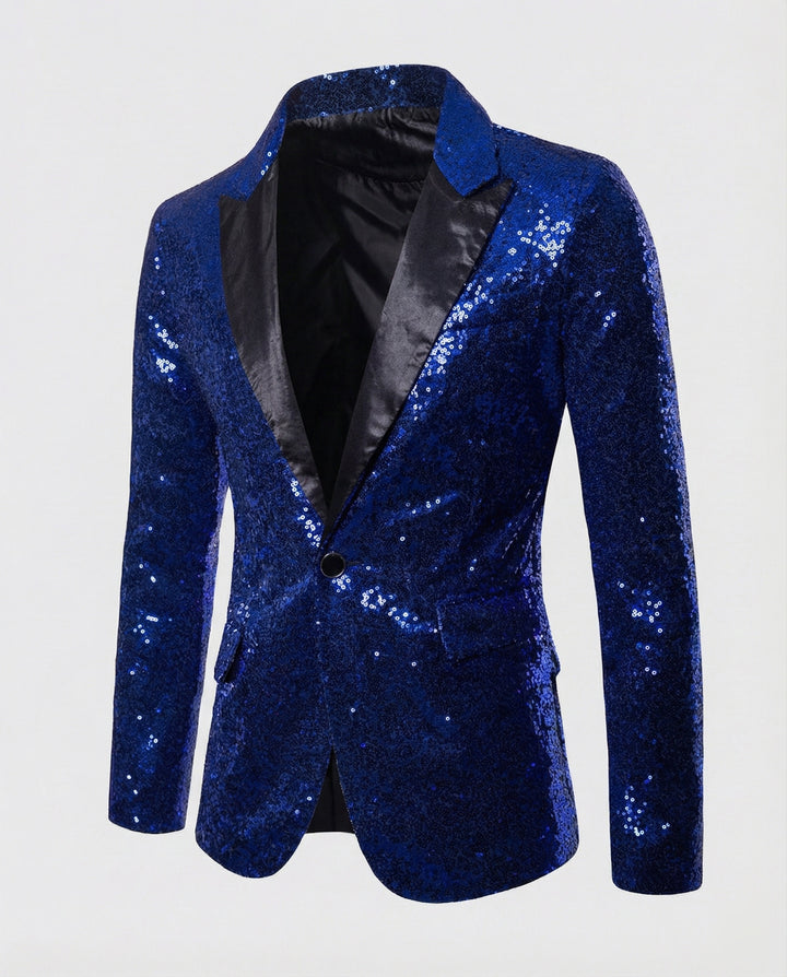 Glamouröser Pailletten Blazer Herren