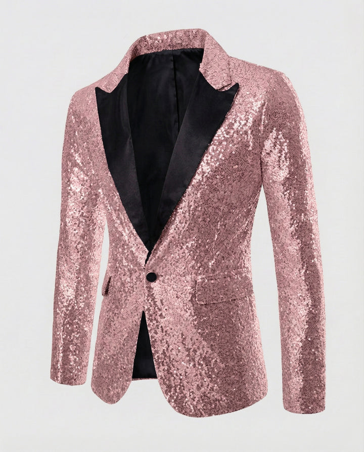 Glamouröser Pailletten Blazer Herren
