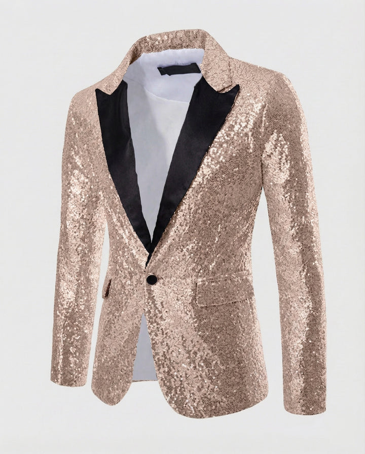 Glamouröser Pailletten Blazer Herren