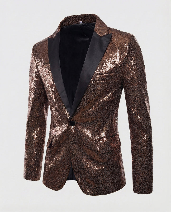 Glamouröser Pailletten Blazer Herren