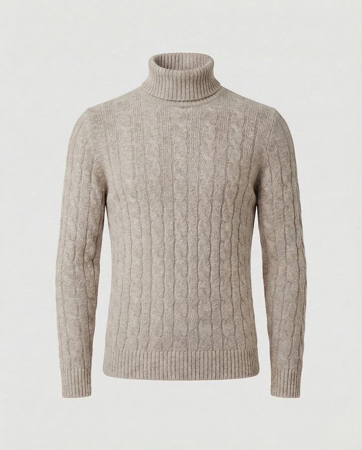 Rollkragenpullover Rippmuster Herren