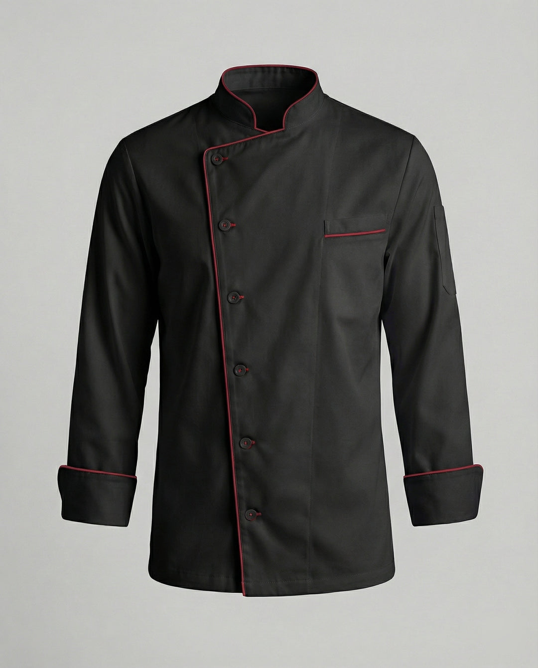 Elegante Kontrast Kochjacke Herren