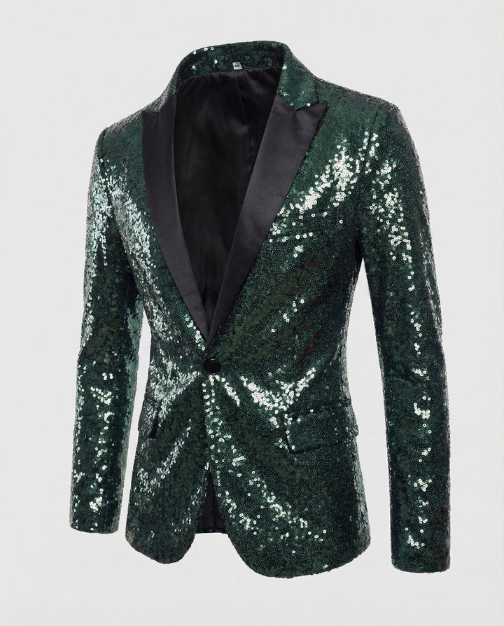 Glamouröser Pailletten Blazer Herren