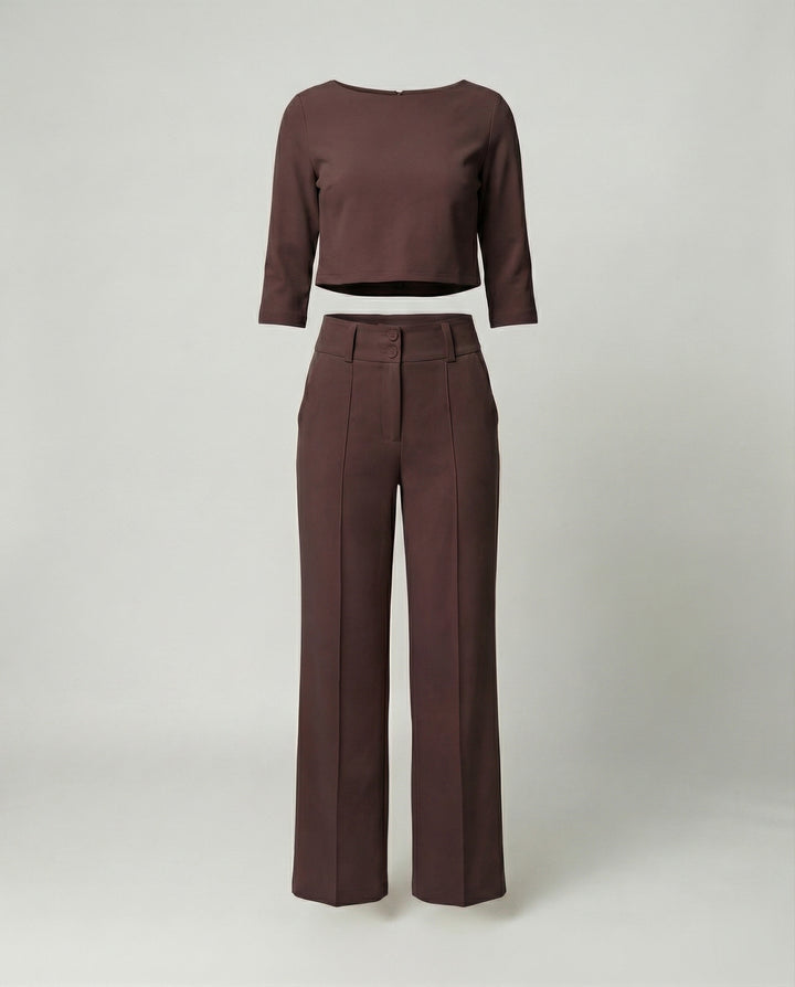 Tailliertes Herbst Hosenset Damen