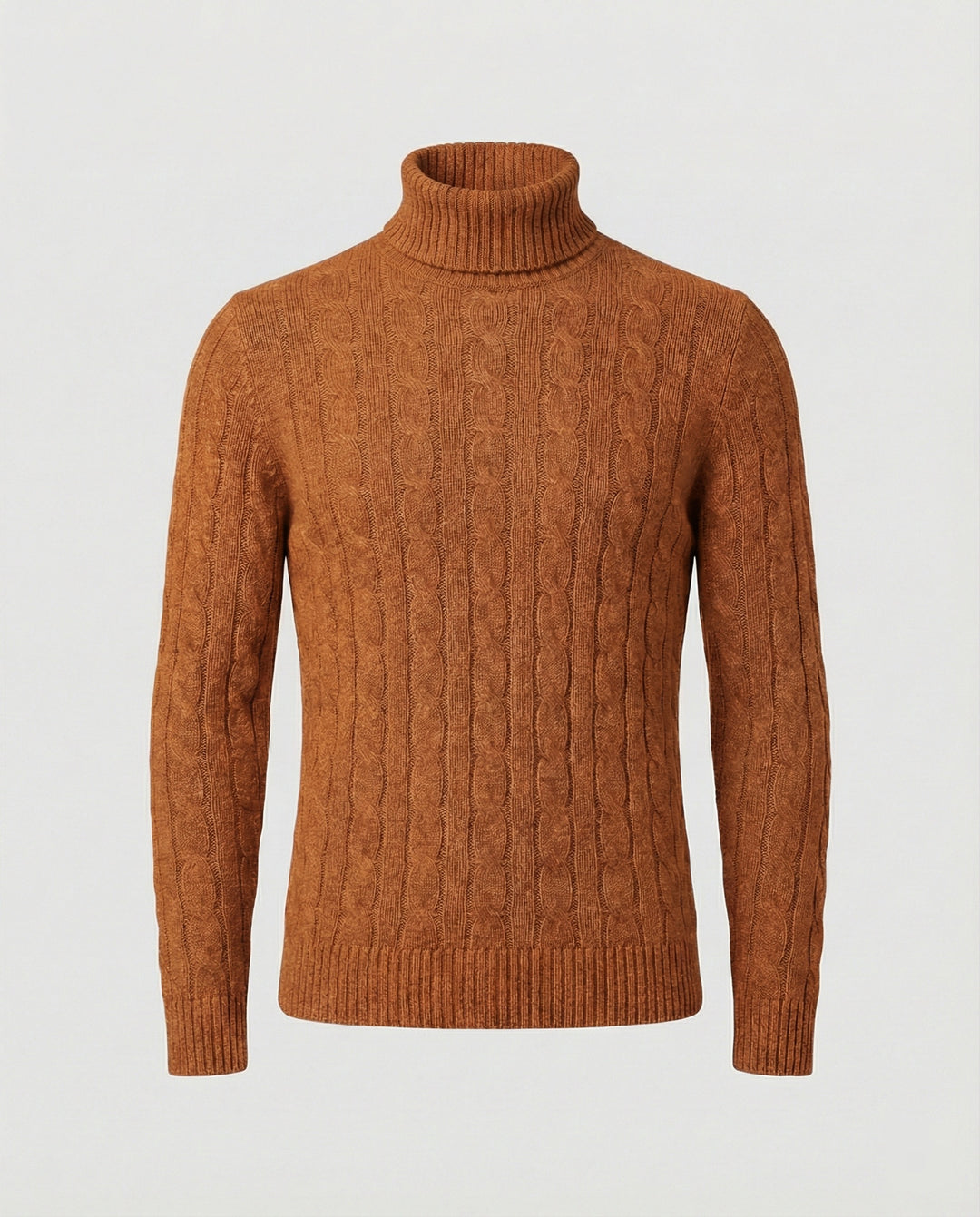 Rollkragenpullover Rippmuster Herren