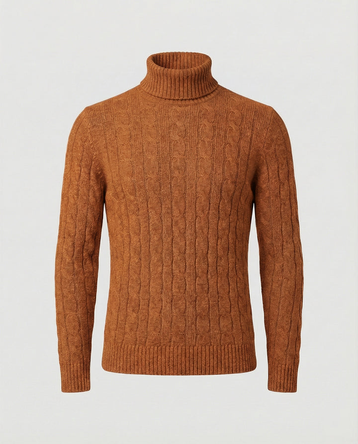 Rollkragenpullover Rippmuster Herren