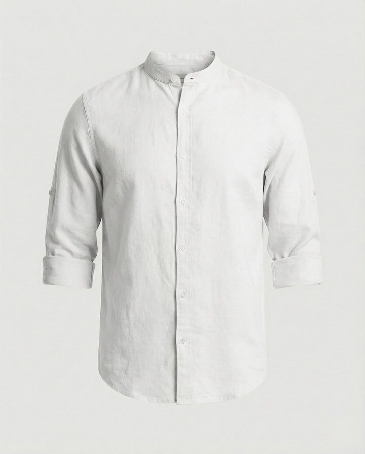 Herren Stehkragenhemd Regular Fit