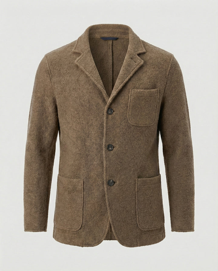 Herren elegante Strickjacke mit praktischem Schnitt und modischen Details