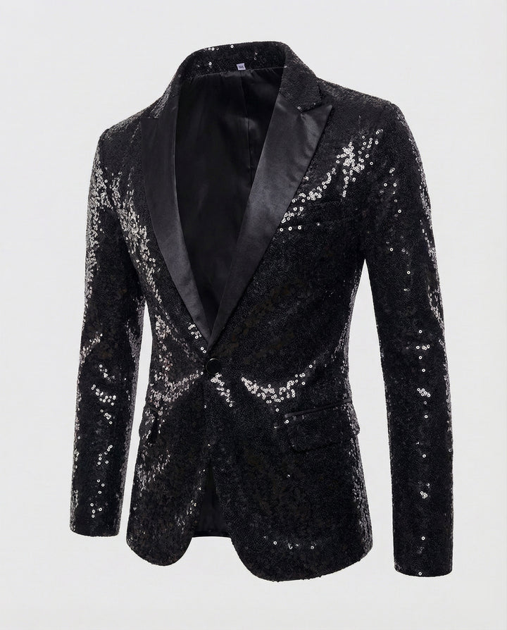 Glamouröser Pailletten Blazer Herren