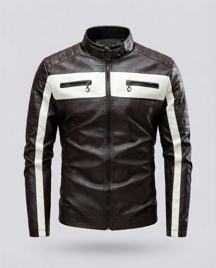 Herren Bikerjacke Motorsport Stil