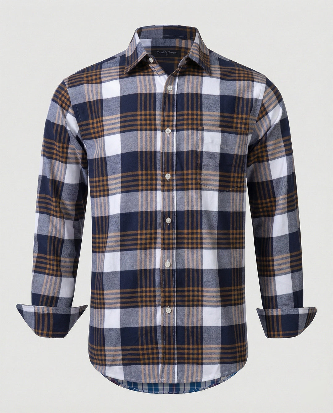Herren Flanell Langarmhemd Kariert