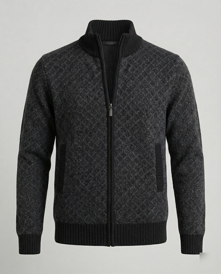 Stilvolle Strickjacke Herren Zipper