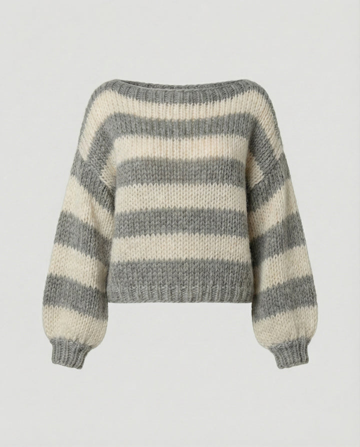 Gestreifter Damen Oversize Pullover