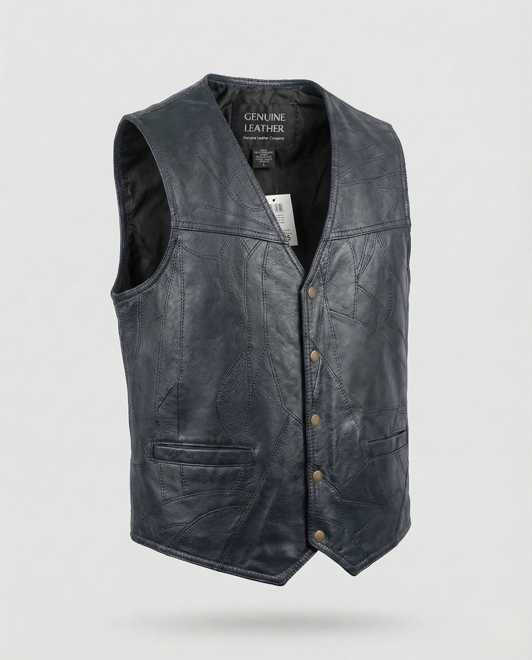 Herren Biker Lederweste