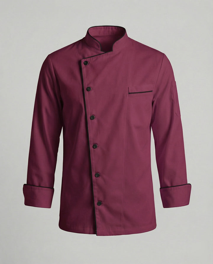 Elegante Kontrast Kochjacke Herren