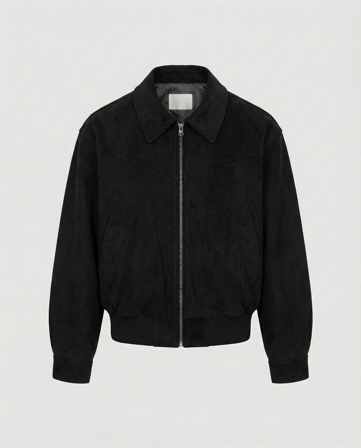 Herren Bomberjacke Veloursleder