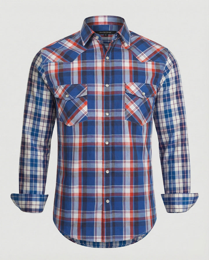 Herren Flanell Langarmhemd Kariert