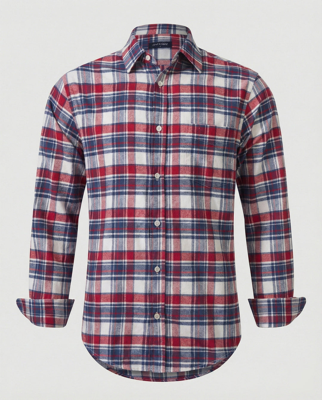 Herren Flanell Langarmhemd Kariert