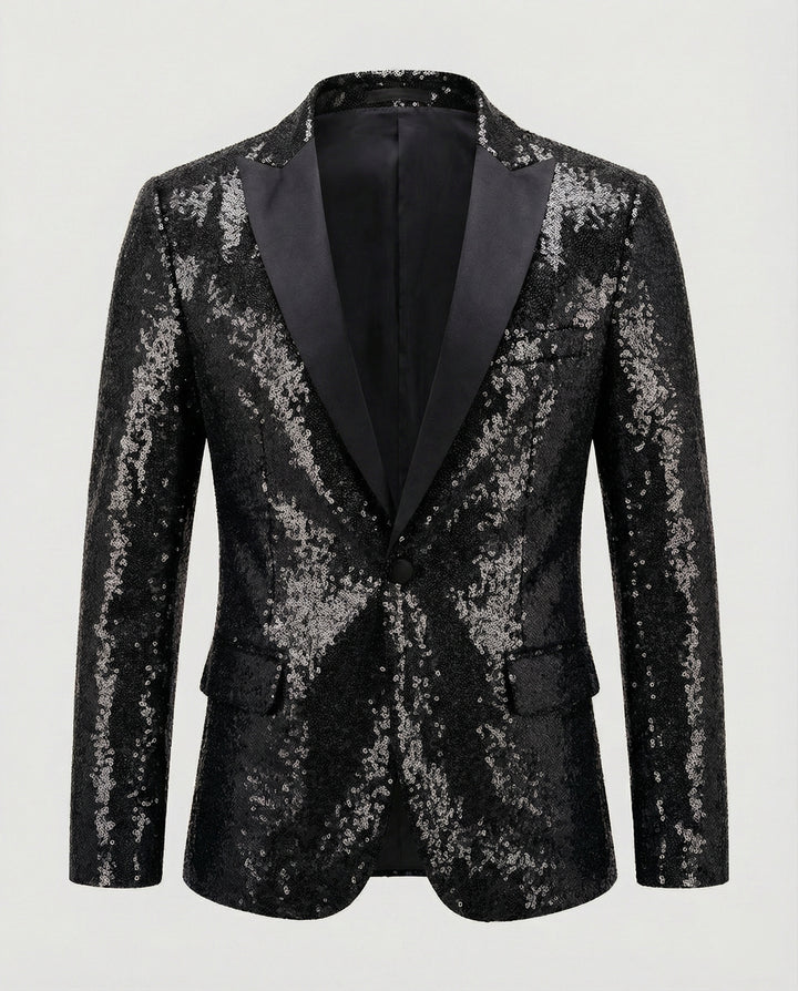 Glänzender Herren Pailletten Blazer