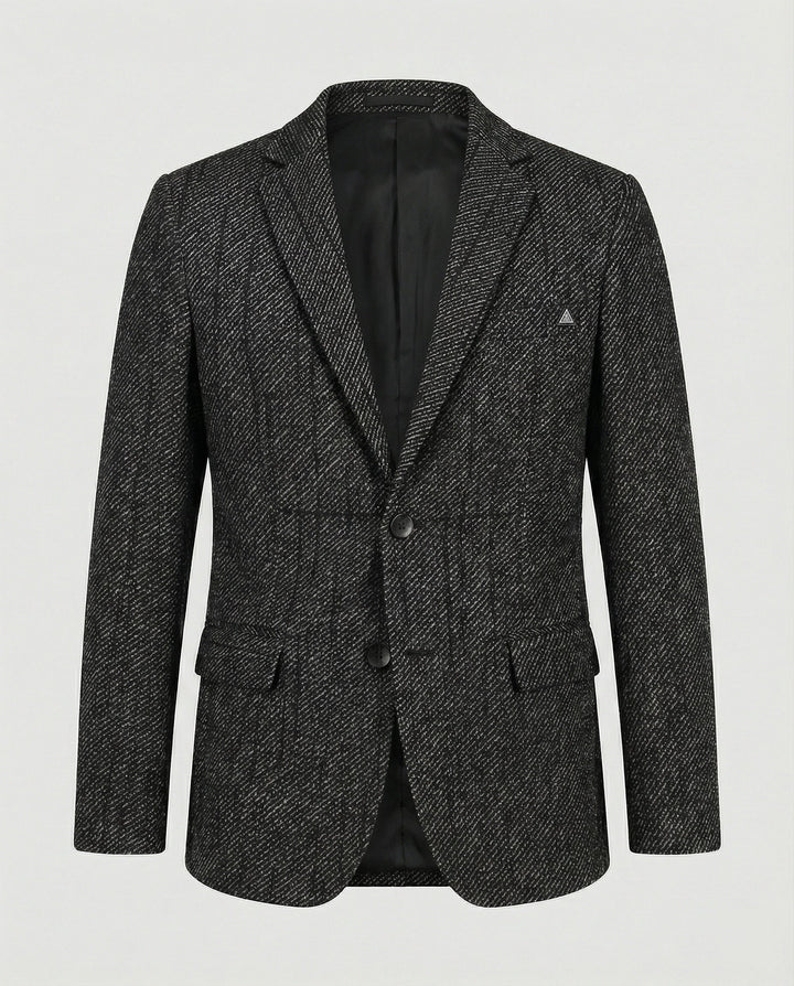 Herren Tweed Sakko Slim Fit 2-Knopf
