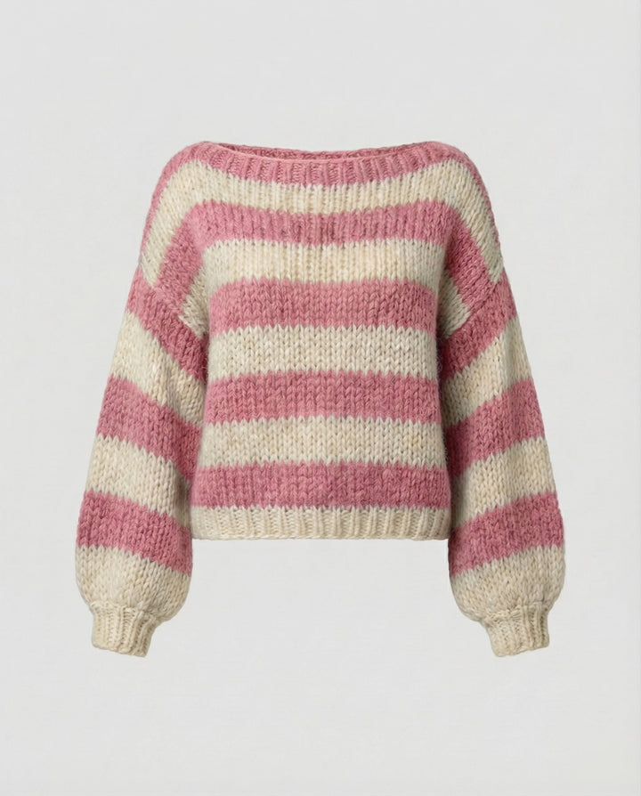 Gestreifter Damen Oversize Pullover