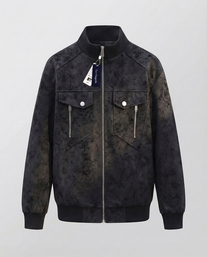 Herren Velours Bomberjacke Locker
