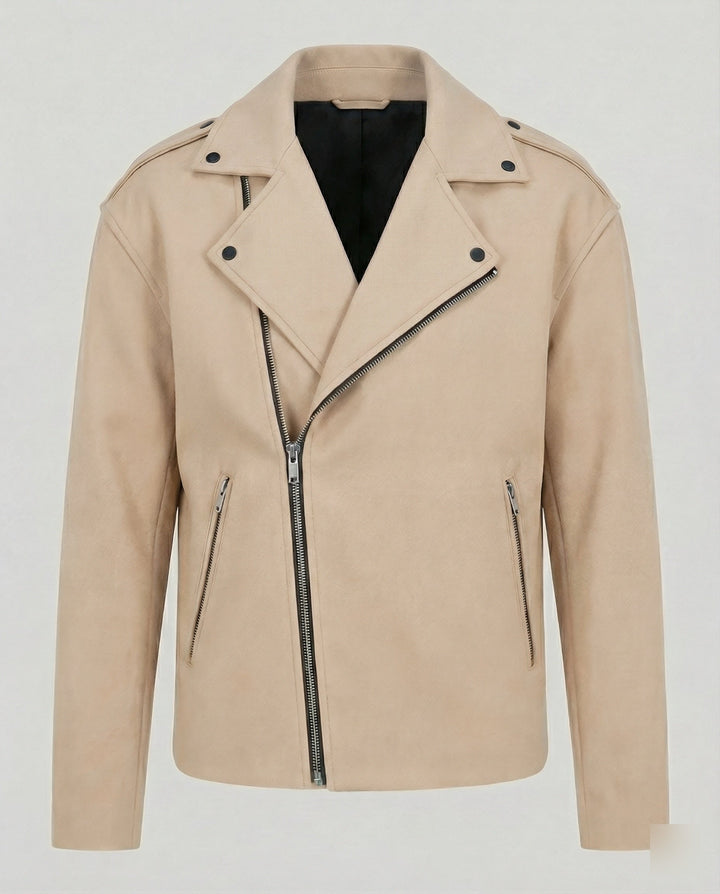 Herren Bikerjacke Leder Weste