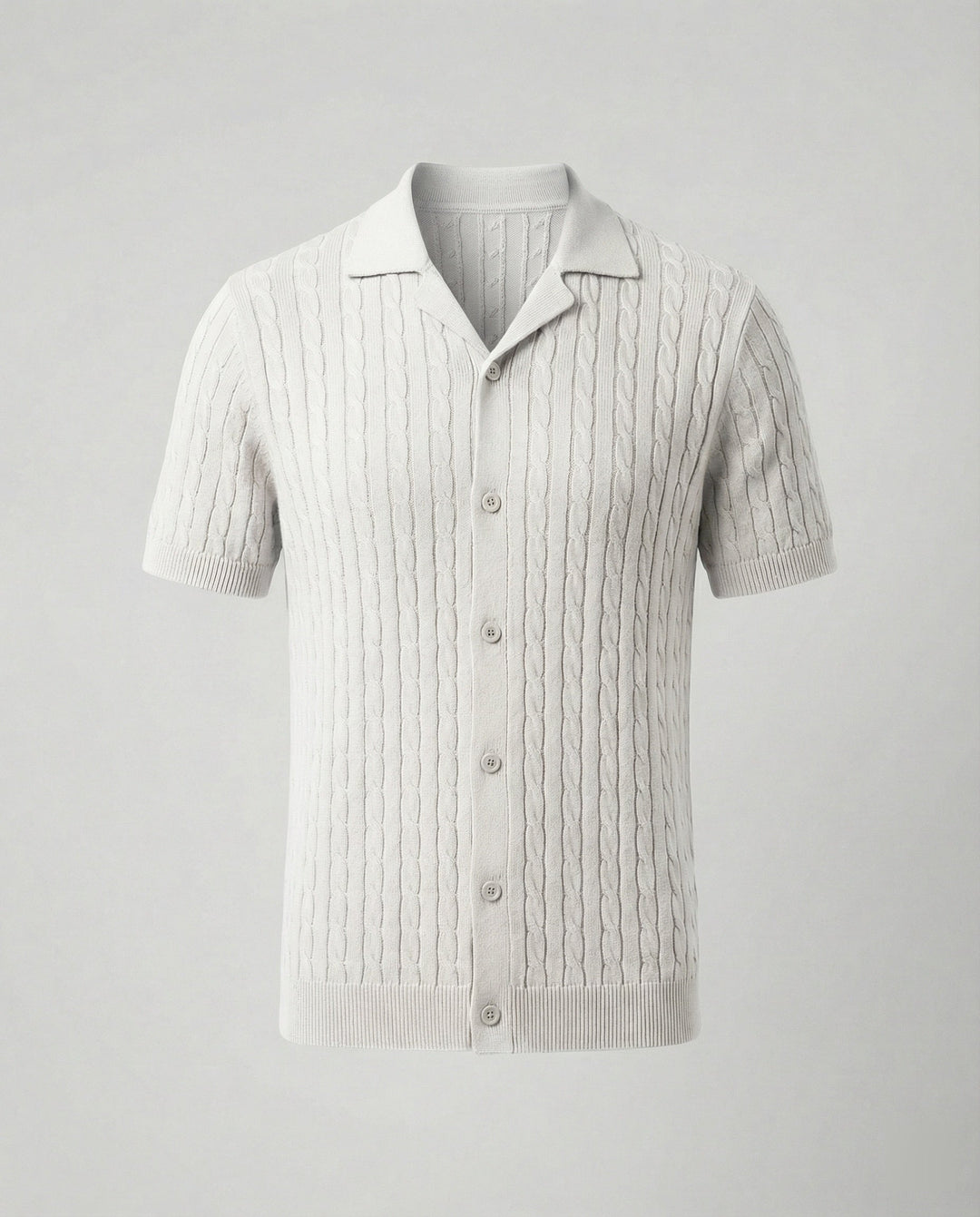 Herren Kurzarm-Strickhemd