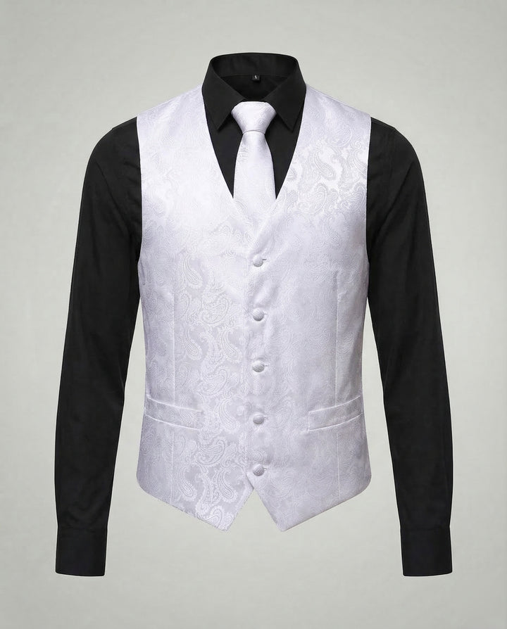 Elegante Paisley Anzugweste Herren