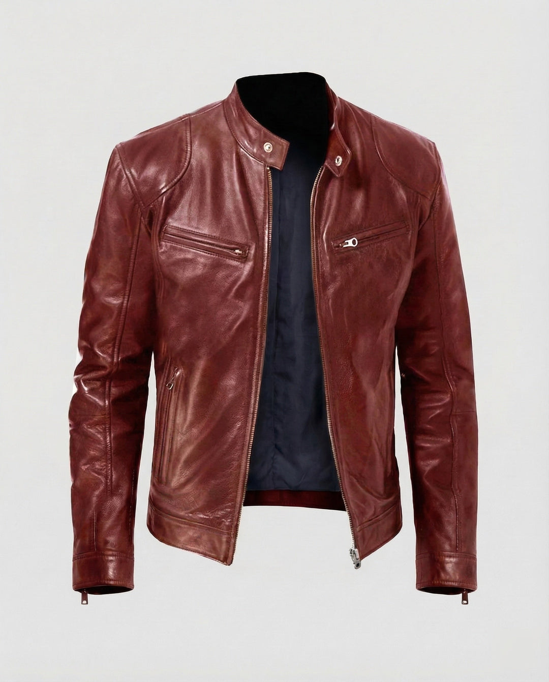 Herren Motorrad Lederblouson