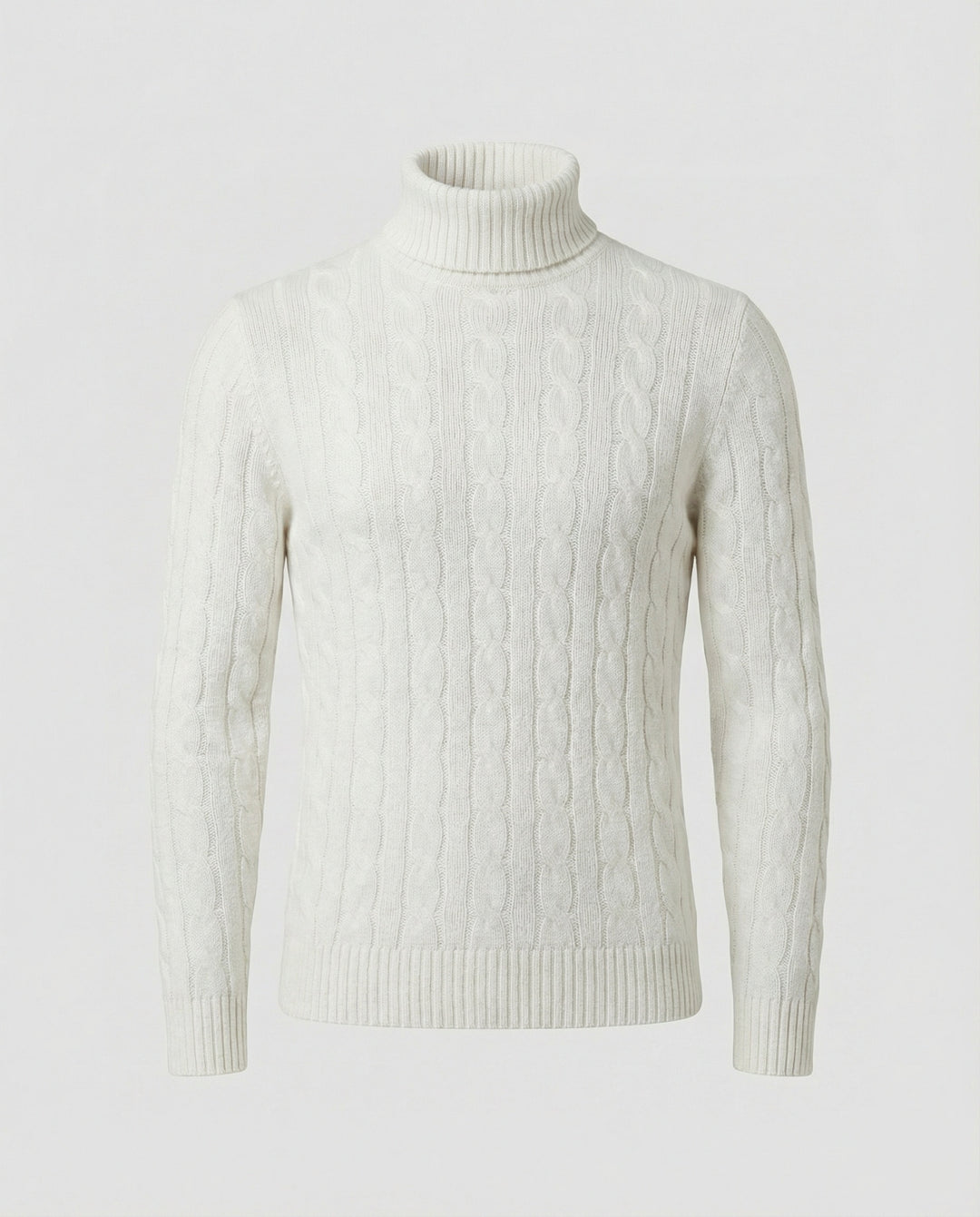 Rollkragenpullover Rippmuster Herren