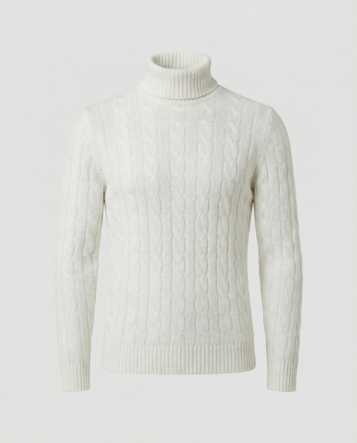 Rollkragenpullover Rippmuster Herren