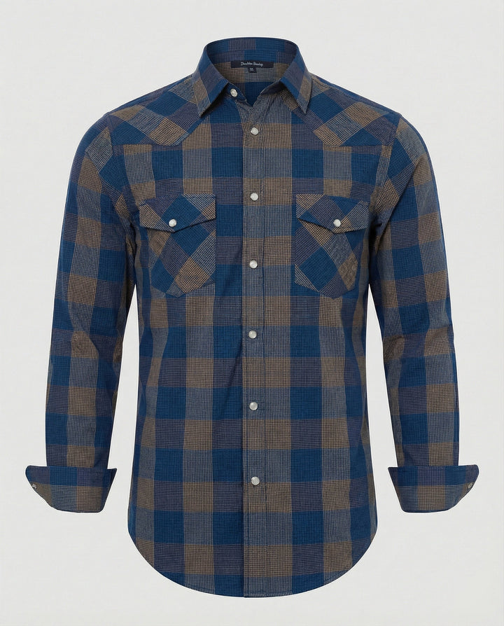 Herren Flanell Langarmhemd Kariert